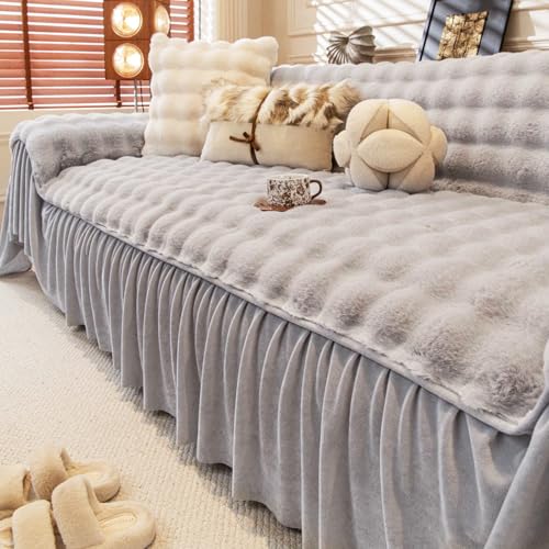 ETM̂ʂ݃\t@Jo[A4l|p̃XJ[gttFCNt@[̃XbvJo[Aӂӂŏ_炩L^ZNVipXbvA~ߕtŐ􂦂ƋveN^[iq⌢pj gray 180×420cm(71×165in)