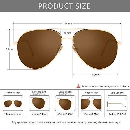 Image of SUNGAIT Women's Lightweight Oversized Aviator Sunglasses