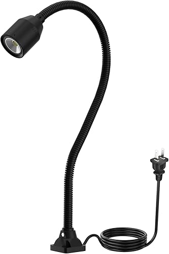 XINYIQI Luces de trabajo LED, cuentas de lámpara COB de 450 lúmenes, luces de cuello de cisne flexibles, luces de taladro de base fija, adecuadas