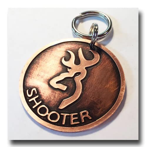 Deer Head Dog Pet Tag-Unique Dog Id Tag- Copper, Brass, Nickel Silver-Deer Pet Id-Hunters Custom Pet Tag (1.25