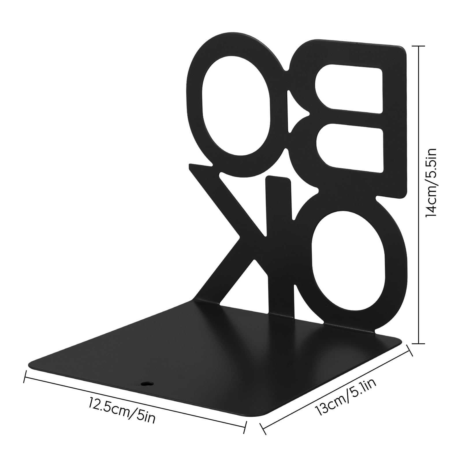 2 works Metal Book Ends, MSDADA Bookends Heavy Duty - Image 2