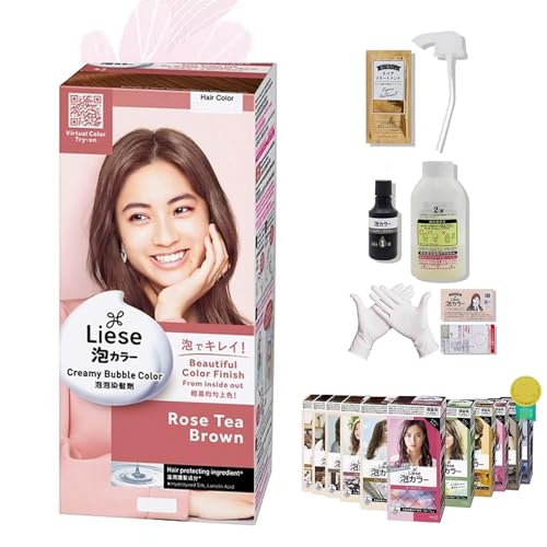 Liese Bubble Hair Color, Liese Hair Dye, Bubble Hair Color Japanese, Hair Dye Japanese, Tinte Japones (Set 1, 1)