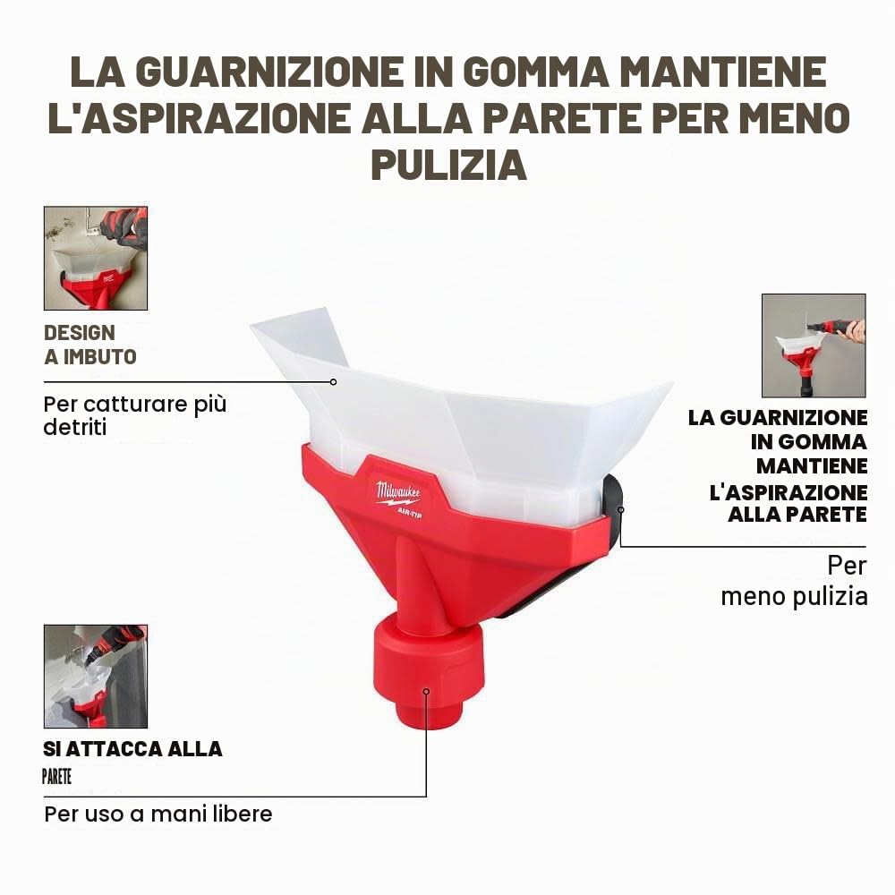 Milwaukee Air-Tip Shop Vac Aspirapolvere Umido e Secco Collettore di polveri 1 Pezzo