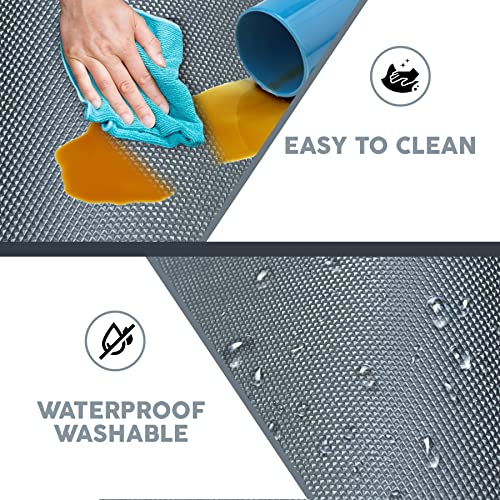 Image of GradeOne Multipurpose (45 cm x 5 Mtrs) Strong & Durable EVA Anti-Slip Mat /Shelf Liner for Kitchen Shelves, Drawer, Fridge, Almirah, Rack & Cabinet - (Grey)