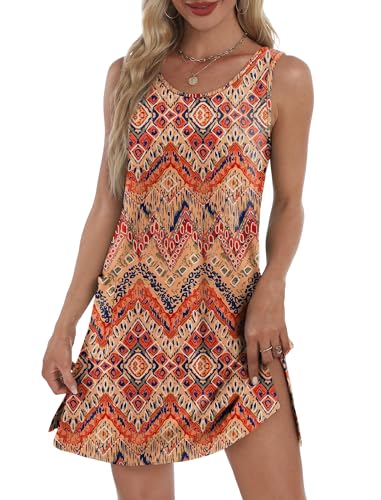 Image of BKRIVE Coverup Summer Dresses for Women 2026 Eyelet Casual Loose Sleeveless Sundresses Tank Dresses with Pockets