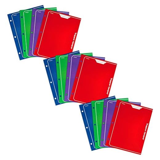 Mead Trapper Keeper 2-Pocket Portfolio, 12 x 9.38 x .12 Inches, Assorted Colors, Pack of 12