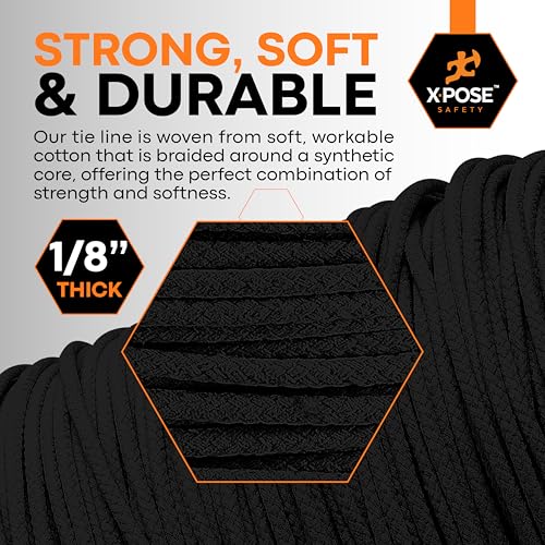Corde de trickline noire non émaillée attache câble gréement 0.9m