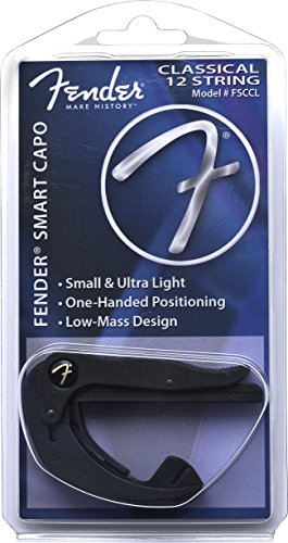 Fender® »SMART CAPO – CLASSIC« Capo pour guitare classique – Couleur: Noir - Les Beatles, Paul McCartney, John Lennon, RIngo Starr, George Harrison Fender® »SMART CAPO - CLASSIC« Capo pour guitare classique - Couleur: Noir