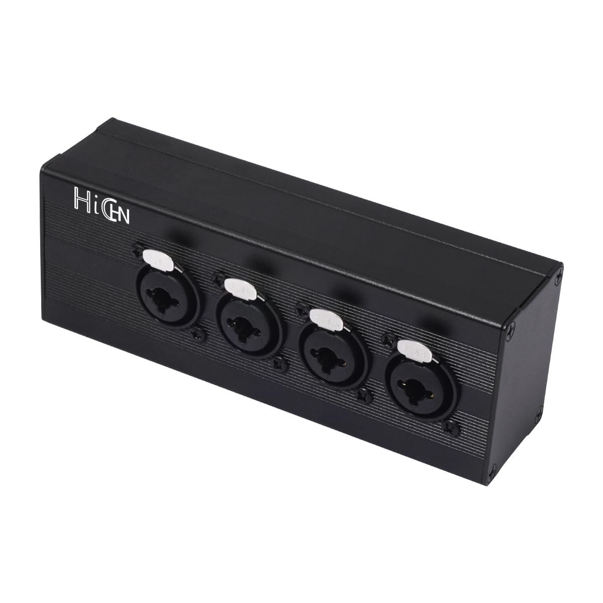 3Pin XLR 1 Male to 4 XLR & 6.35mm Combo Female Splitter Converter, 4Way Single Input to Four Output Parallel Connection Adapter, One Input to 4 Output Audio DMX Adapter