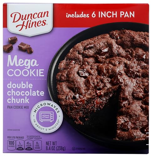 Duncan Hines Mega Cookie - Mezcla de galletas de chocolate doble, 8.4 onzas