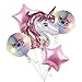 Staraise Unicorn Balloons Birthday Party Decorations - Pack of 6, Pink Unicorn Mylar Balloon for Unicorn Theme Party Supplies, Baby Shower, Home Office Decor, Birthday Backdrop