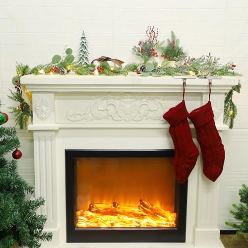 Dr.Dudu GM-YY-XTT24 Christmas Garland Decorations, 6Ft Garlands With Lights Timer Indoor Decoration Pre-Lit Green Garland thumb #3