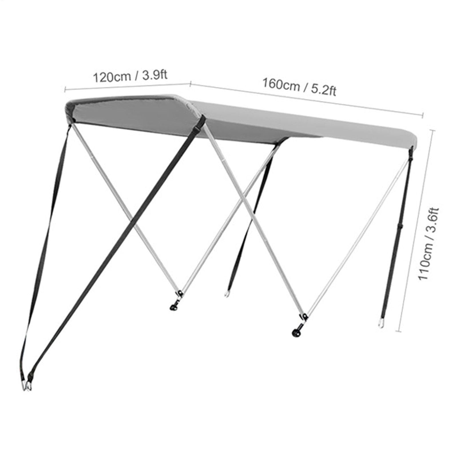 Tendalino Per Barca In Tela Premium - Tettuccio Sostitutivo Per Bimini A 4 | Copertura Per Tettuccio Marino Resistente Ai Raggi UV, Di Parasole Per Barca Pieghevole Portatile, Protezione