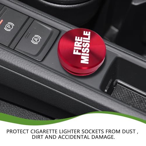 Image of Car Cigarette Lighter Plug Cover, Cigarette Lighter Cap, Aluminum Power Outlet Protective Cover, Waterproof Plug Cap for Auto Boat with Standard 12 Volt Power Source