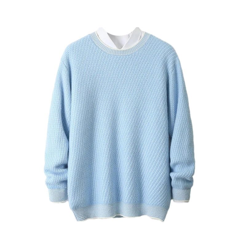 Pull Homme d'Automne Hiver Rembourré : Confort Douillet et Coupe Col Rond Sophistiquée
