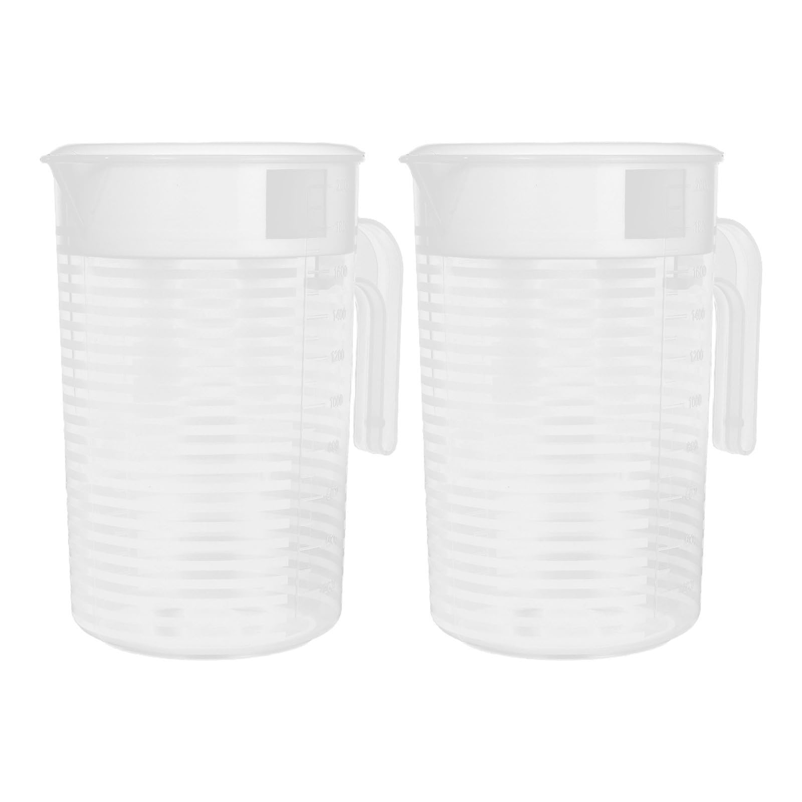 Jarra de plástico con tapa de 2 litros pack de 2 para agua y zumos