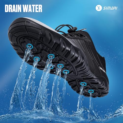 Image of SIMARI Water Shoes for Women Men - Barefoot Quick-Dry Aqua Socks | Lightweight Swim Shoes for Surfing, Swimming, Beach Sports, Kayaking, Diving | Non-Slip Design