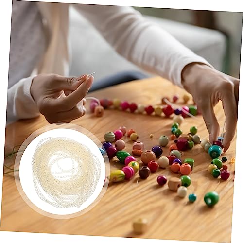 SEWACC 1 Pacote De Pulseira Elástica Acessórios De Cabelo Branco Corda Elástica Para Pulseiras Tubo