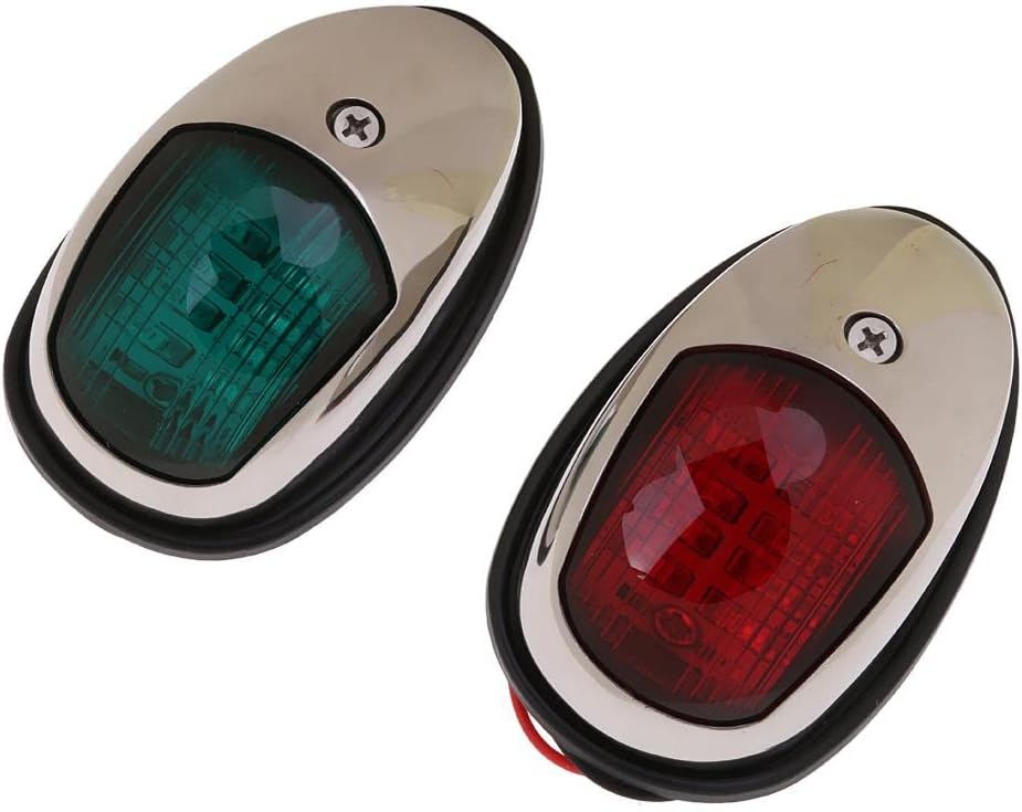 2 Pieces Side Mount LED Stern Anchor Navigation Light for Yacht Marine NAV Indicating Easy to Mount