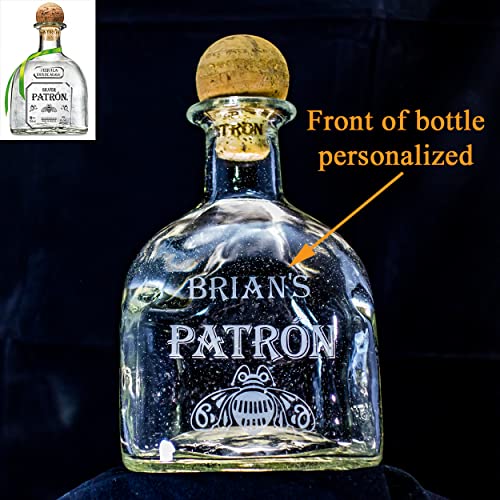 Patron Tequila Personalized Engraved EMPTY Bottle/Decanter (Compatible replacement for Patron bottle)