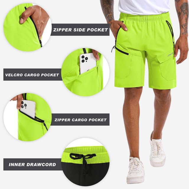 Image of Men's Mountain Bike Shorts 3D Padded Baggy Bicycle Riding Cycling Shorts Quick Dry Lightweight Biking Shorts