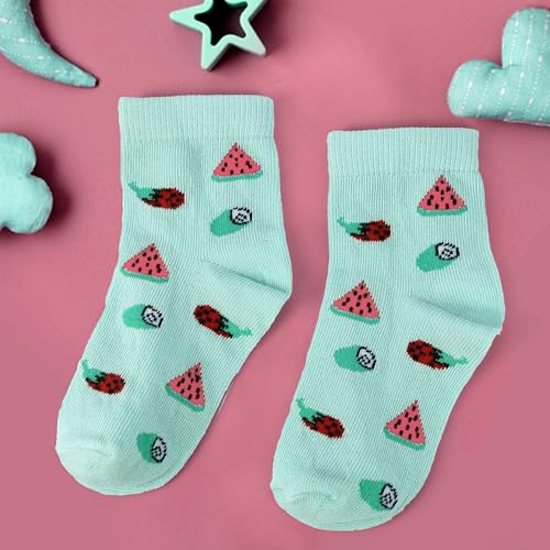 Image of Kid's Socks for Boys and Girls - Made with Soft & Breathable Cotton with Antibacterial Wash, Pack Of 5, Suitable for all day long use