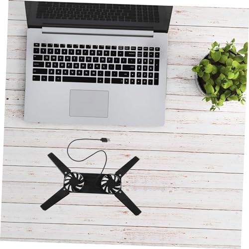 Base refrigeradora para laptop gamer con flujo de aire mejorado, altura ergonómica para uso cómodo, diseño duradero, compatible con laptops, color negro miniatura 5