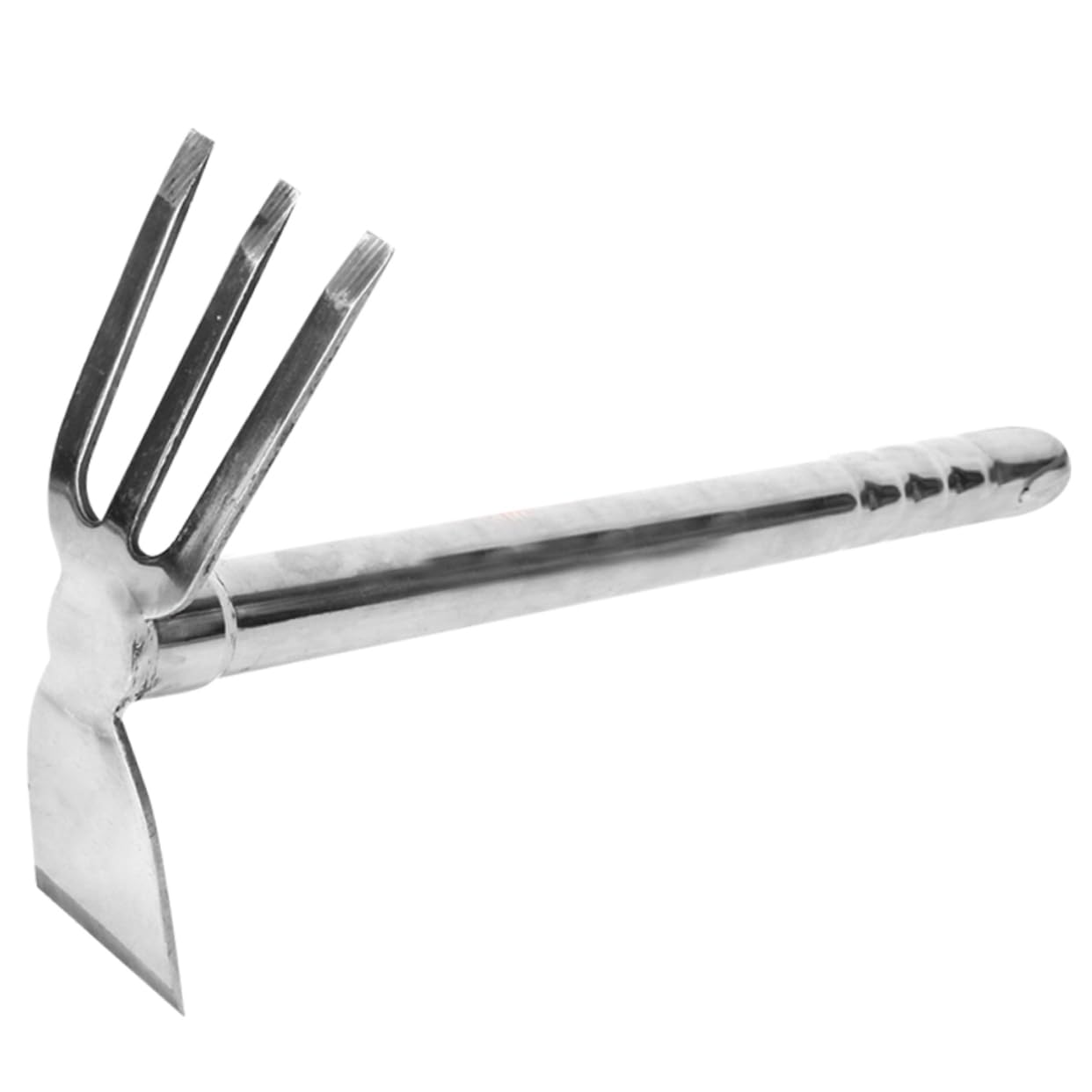 Kisangel Azada de Acero Inoxidable para Jardinería y Huerto, Herramienta de Mano para Remover Tierra y Aflojar el Suelo, Uso Doméstico