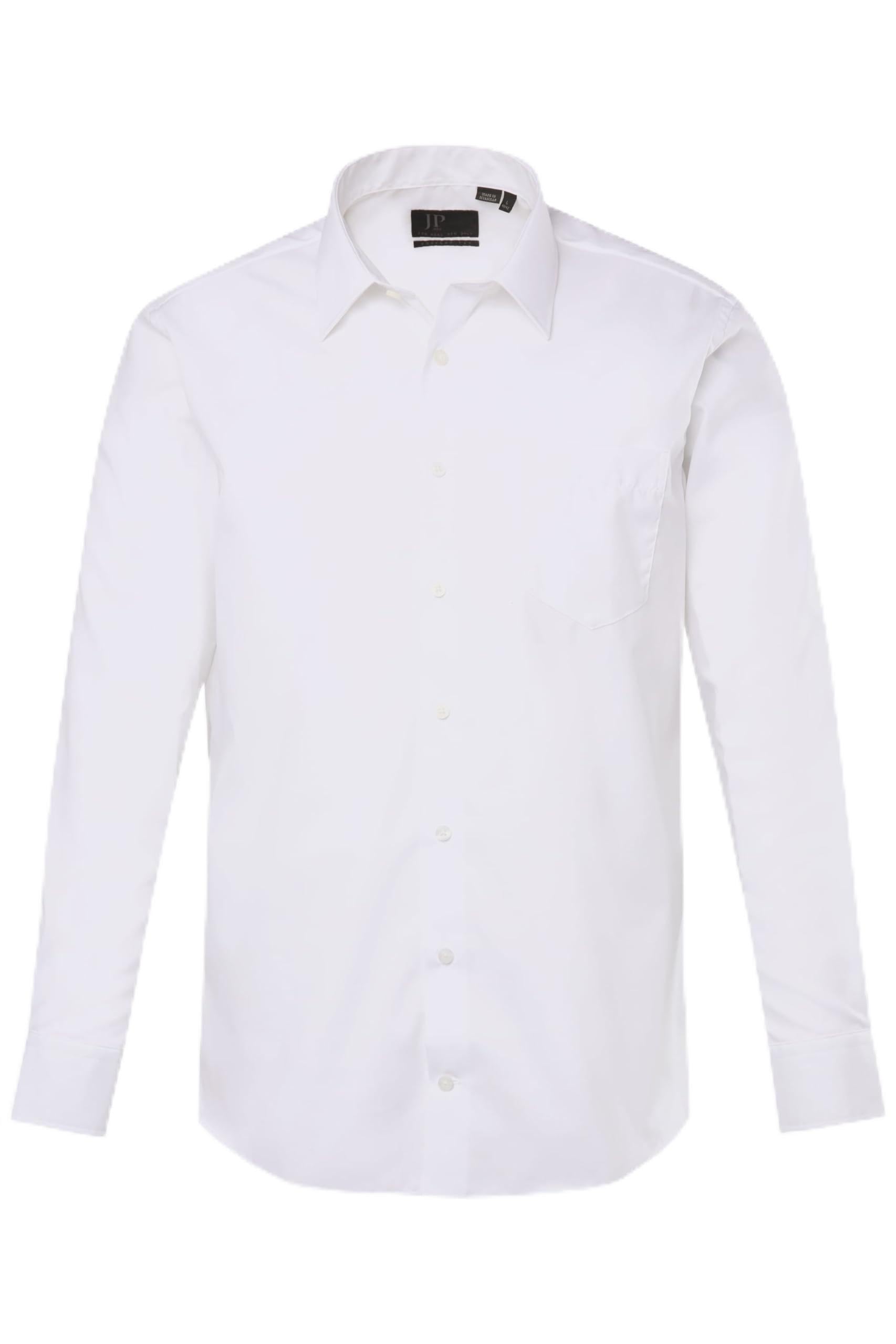 JP 1880 Men's Big & Tall Easy Care Formal Shirt White XXXXX-Large 713989 20-5XL