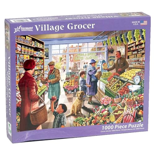Vermont Christmas Company Village Grocer Jigsaw Puzzle 1000 Piece
