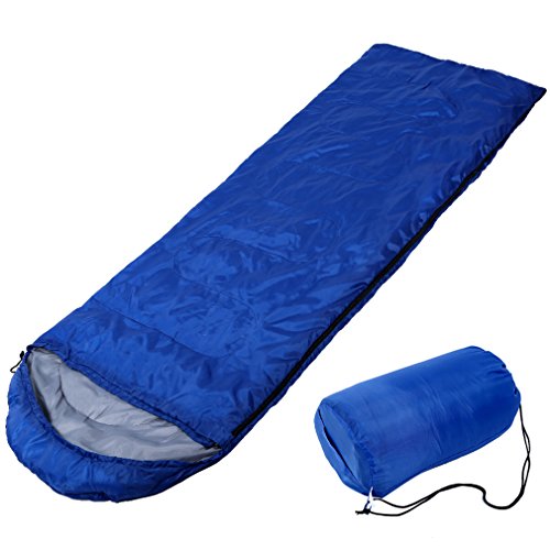 Draagbare slaapzak met hoed, envelop slaapzakken met draagtas, 41F tot 59F, outdoor compressie slaapzakken lichtgewicht waterdichte slaapzakken voor 3 seizoen