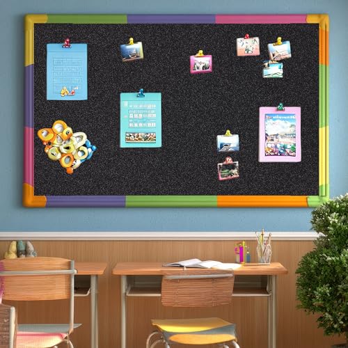 16" × 30 ft Black Glitter Bulletin Board Paper Roll, Bulletin Board Paper for Classroom Background, Durable Bulletin Board Roll for School Office Decor, DIY Crafts, Posters, Wall Display Supplies — view 4