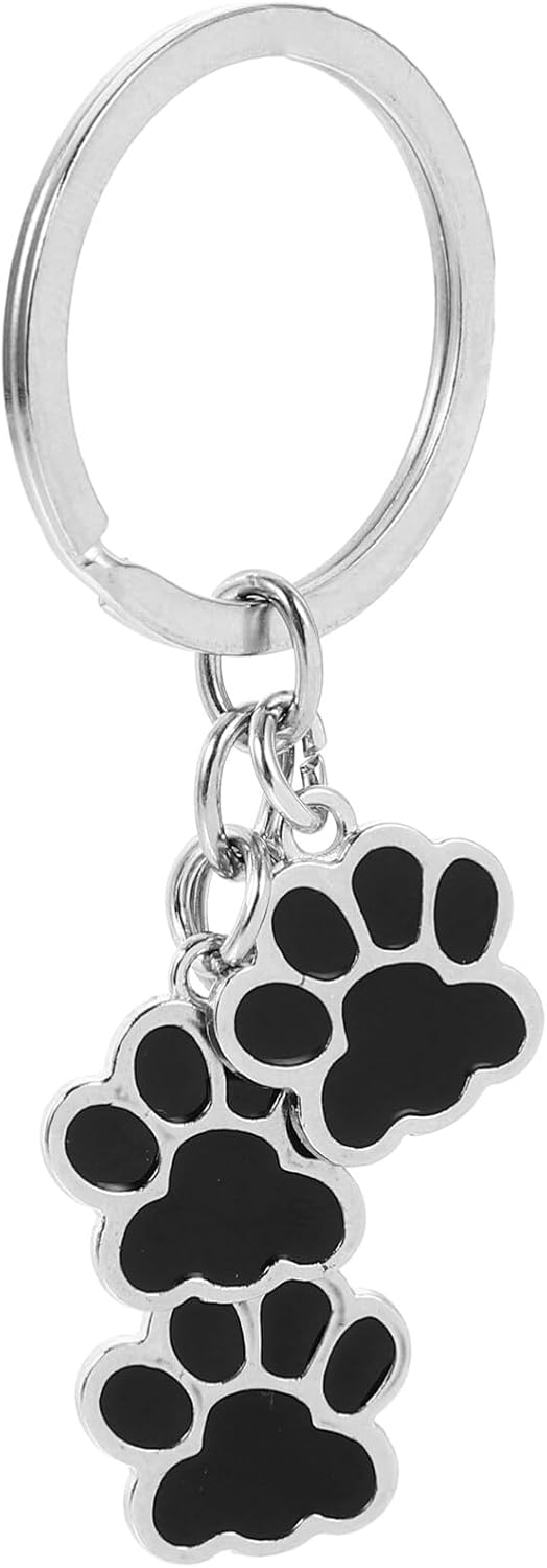ABOOFAN Dog Paw Keychain Cat Paw Print Charms Bear Puppy Footprint Pendants Kitten Claw Key Ring Kawaii Backpack Pendant for Zipper Bag Craft Jewelry Making
