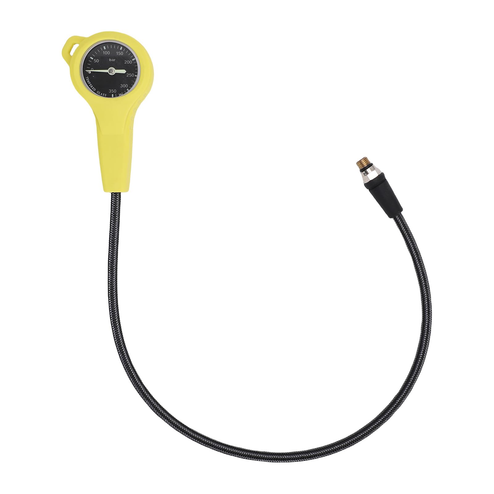 Manometro per Immersioni Subacquee con Tubo in Acciaio BCD per Subacquei in Acciaio, Rame, Fibra di Carbonio (65 cm)