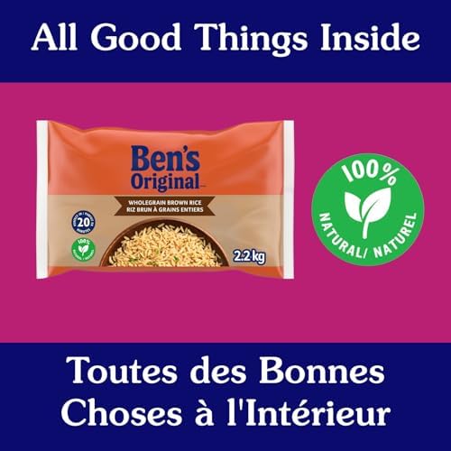 BEN'S ORIGINAL Whole Grain Brown Rice, 2.2kg Bag - 4