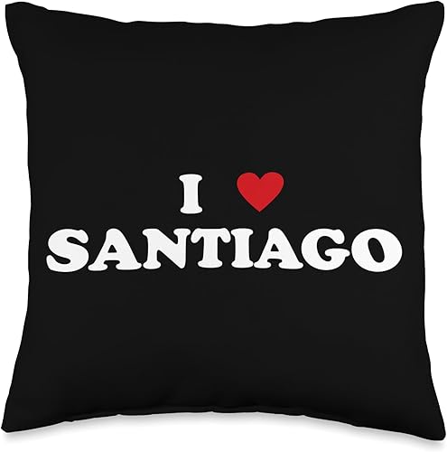 Santiago Gift For Men & Women I Heart Chile City-I Love Santiago Throw Pillow, 16x16, Multicolor disponible en Yaxa Guatemala