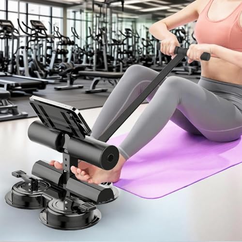 Appareil musculation abdos avec 3 ventouses et support de téléphone