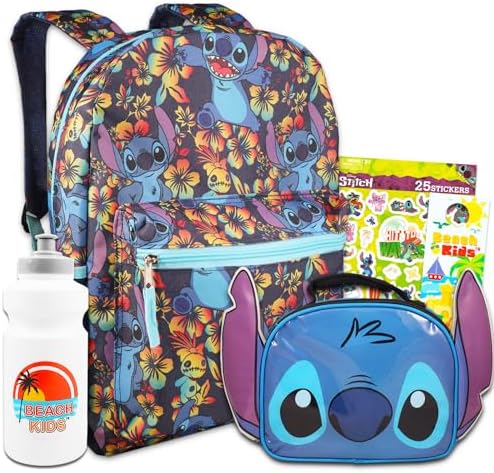 Kuromi Backpack With Lunch Box Set - Bundle With 15" Sanrio School Backpack, Lunch Bag, Water Bottle, Tattoos, More | Kuromi School Bag For Girls, Kids | Kids' Backpacks
