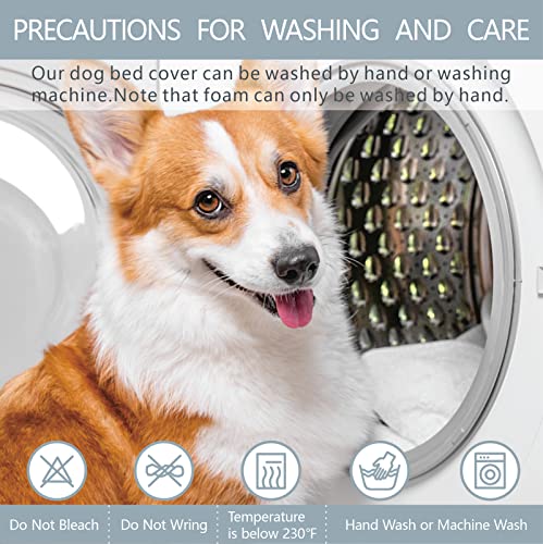 Zevinjiaz Orthopedic Foam Dog Beds For Large Dogs Waterproof Lining Dog Couch Bed With Removable Washable Cover And Anti-Slip Bottom High-Density Egg Crate Four-Side Bolster Pet Sofa Bed,35"X25",Grey #TOP4