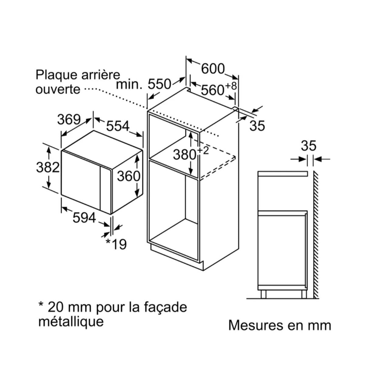 Micro ondes mono fonction Neff HLAGD53G0 gris graphite