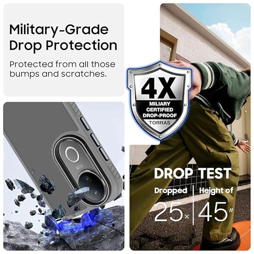 V-TAN IQOO Z10R Back Cover, Matte Finish, Gray Grey - Image 3