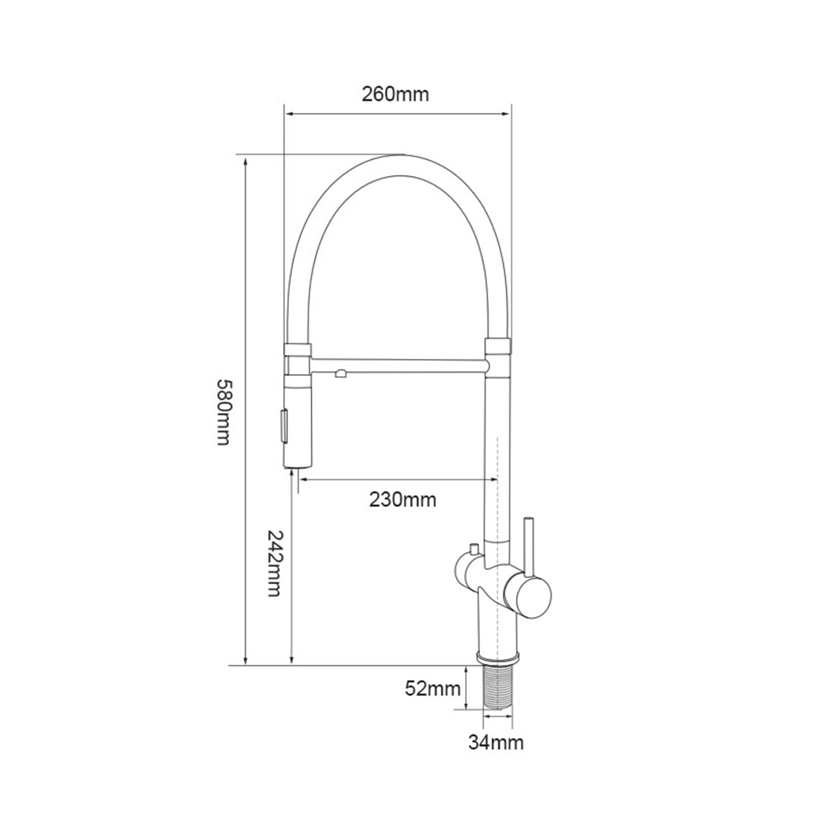 Grifo Mezclador de Cocina y baño Moderno de 3 vías, Giratorio, 2 manijas, Fregadero de Acero Inoxidable, Filtro de Agua Caliente y fría, Oro Cepillado.