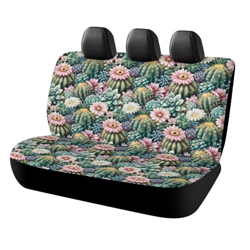 Housses de siège arrière de voiture à motif marguerite cactus pour les trajets en VUS