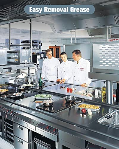 Hood Filters 430 Stainless Steel 19.5W X 19.5H Inch, 7 Grooves Commercial Hood Filters, Commercial Kitchen Range Hood Filter For Grease Rated Commercial Kitchen Exhaust Hoods, 6 Pack #TOP6