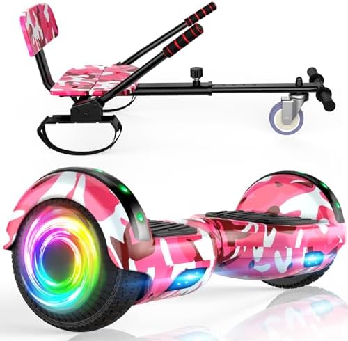 SISIGAD Hoverboard Go Kart Combo, Hoverboards con asiento, 6,5 pu...
