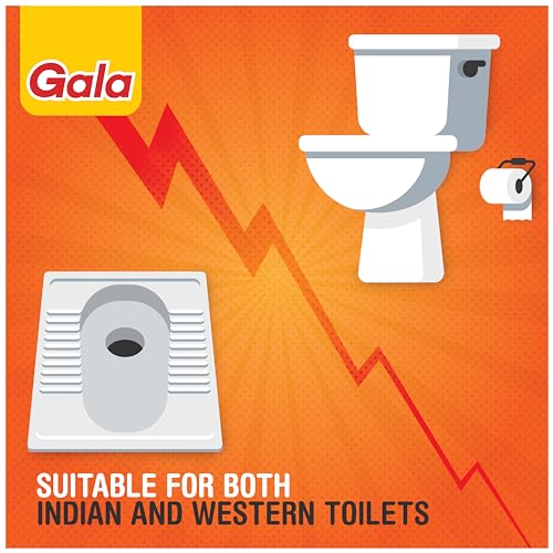 Gala Double Hockey Shape Toilet Cleaner Brush with Holder Stand, Toilet Cleaning Brush for Western and Indian Toilet, Bathroom Brush for Toilet Cleaning (Gray,Pack of 1) (Image - 5)