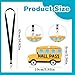 6 Sets Back to School Hall Pass Lanyards Classroom Hall Passes for Teacher Cute Unbreakable Wooden Bathroom Passes for Bathroom Office Library Nurse Classroom Supplies