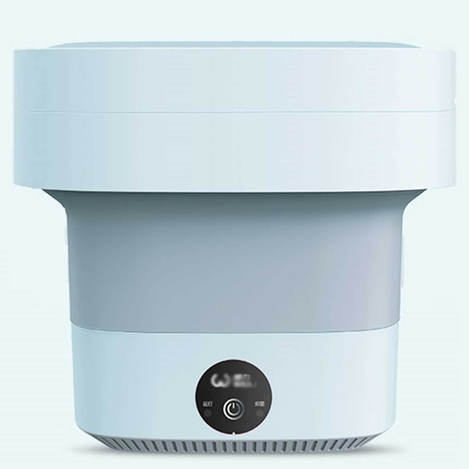 Hmyloz Automatic Portable Washing Machine Blu-Ray Mini Foldable Laundry Tub Sterilization Turbo Mobile Compact Small Cleaning Rotating