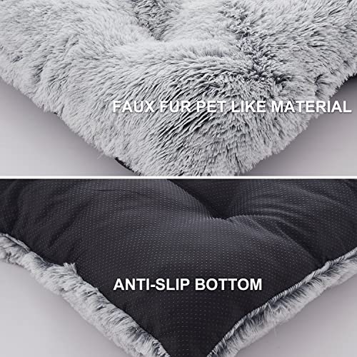 Cozyide Orthopedic Dog Beds For Large Dogs, Non-Slip Pet Bed With Soft Plush, Machine Washable Xlarge Dog Bed For Crate (42" L X 28" W X 4.5" Th, Grey) #TOP5