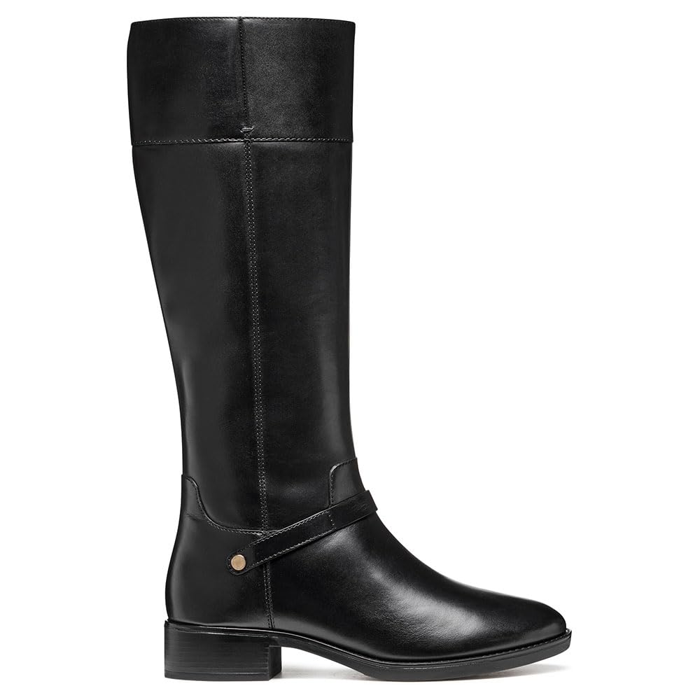 Geox Womens Dfelicity Knee High Boot, Black, 3 UK